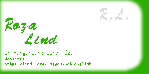 roza lind business card